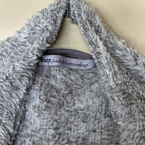 HUGS FROM SOFT SURROUNDINGS Hug Me Cardi Cardigan Gray Women’s Size Medium - Picture 3 of 6